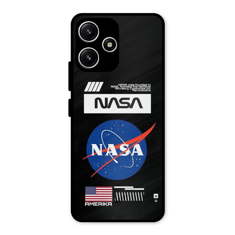 Nasa Zone Metal Back Case for Poco M6 Pro