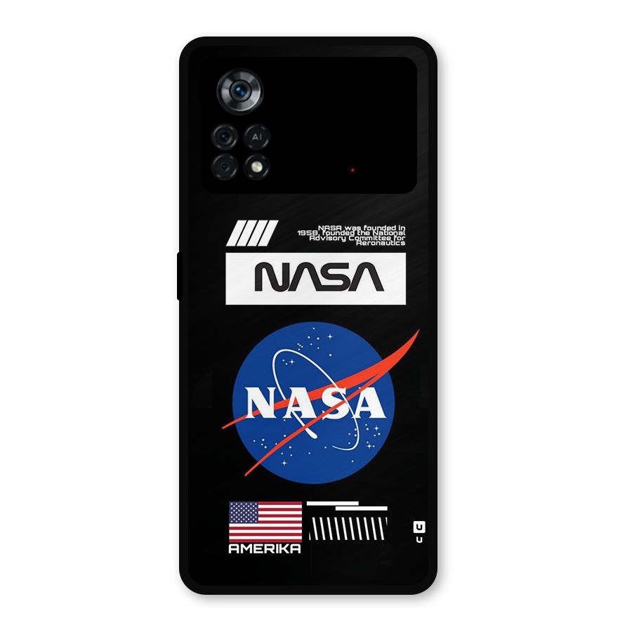 Nasa Zone Metal Back Case for Poco X4 Pro 5G