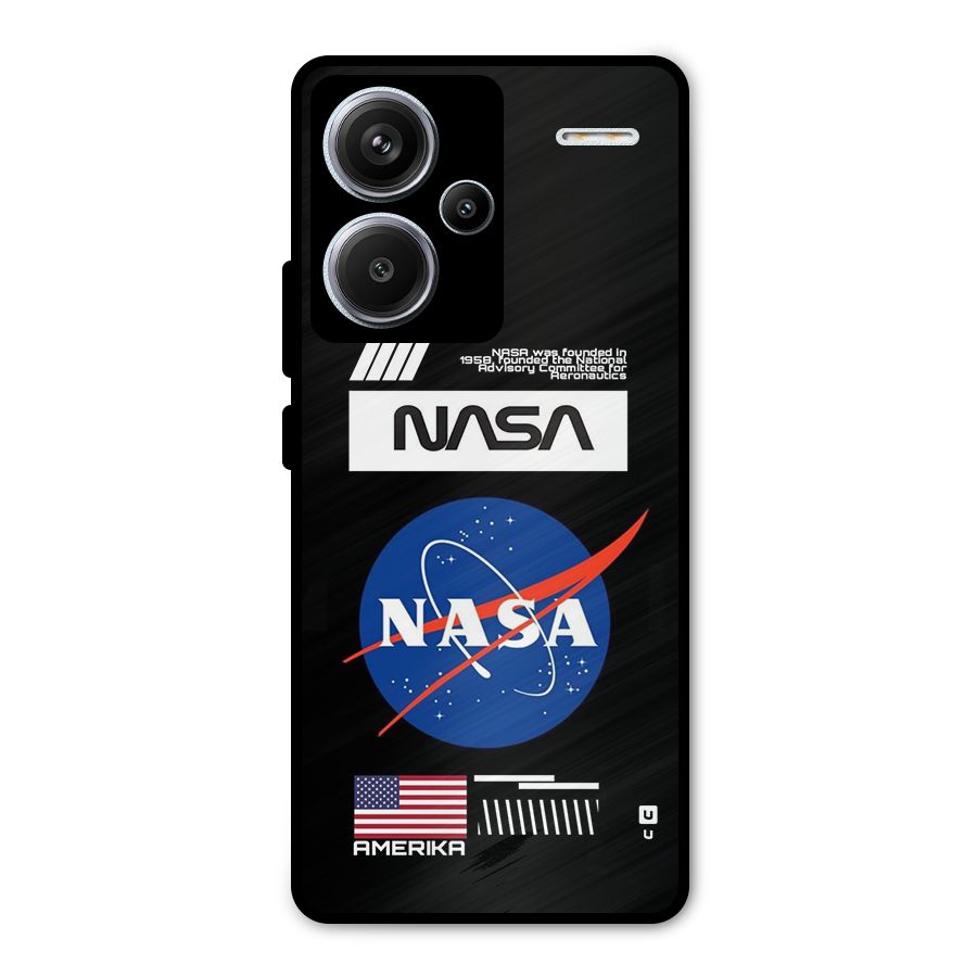 Nasa Zone Metal Back Case for Redmi Note 13 Pro Plus