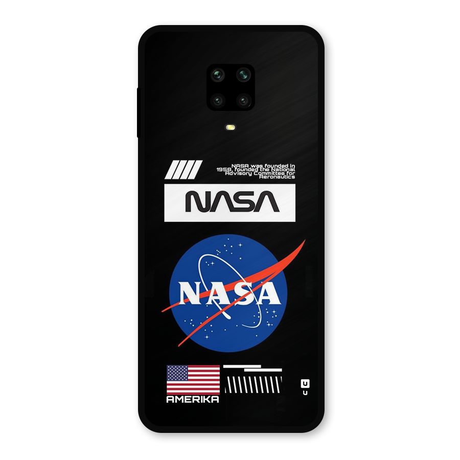 Nasa Zone Metal Back Case for Redmi Note 9 Pro Max