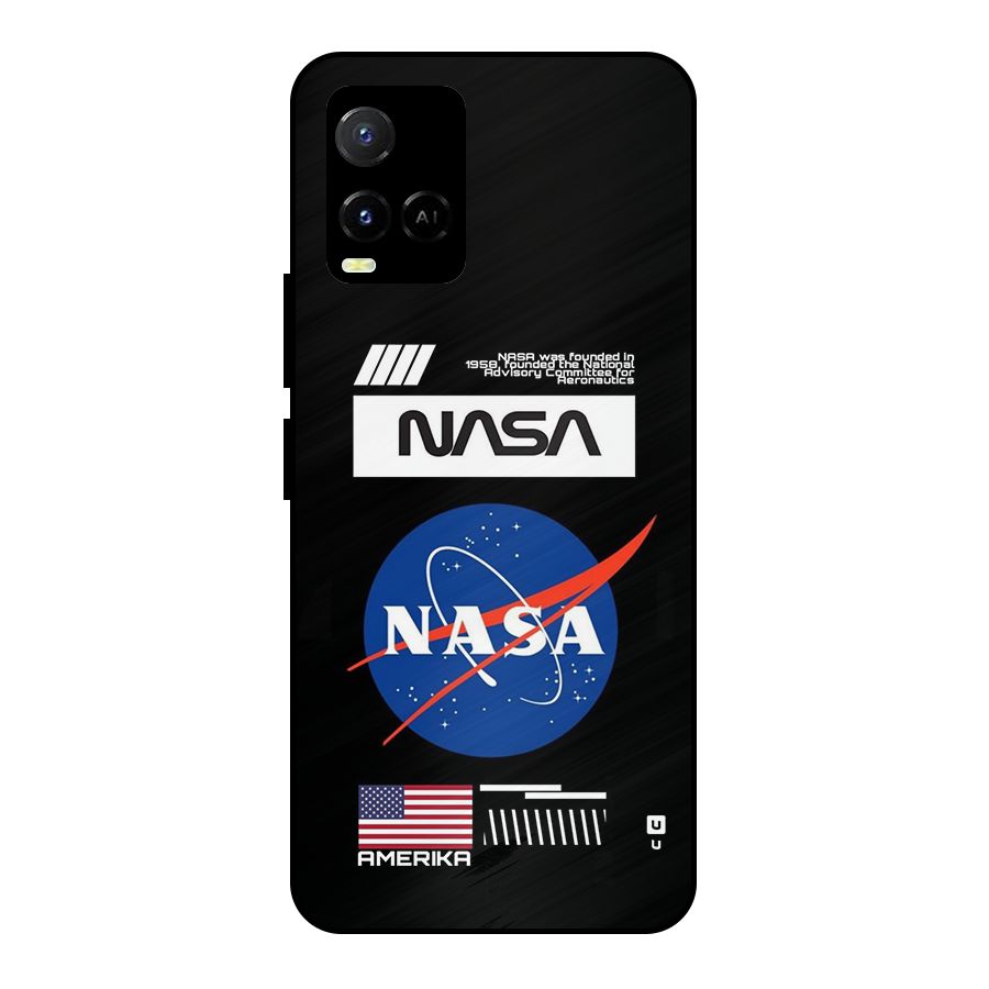 Nasa Zone Metal Back Case for Vivo Y33s