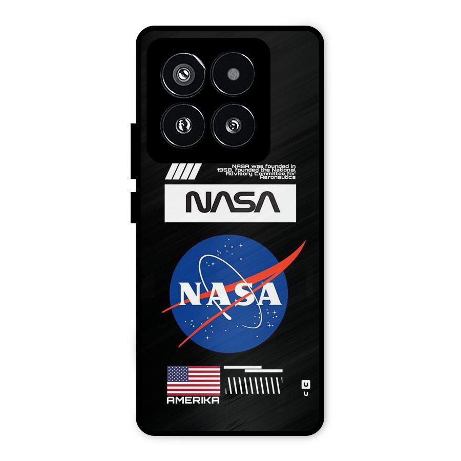 Nasa Zone Metal Back Case for Xiaomi 14 Pro