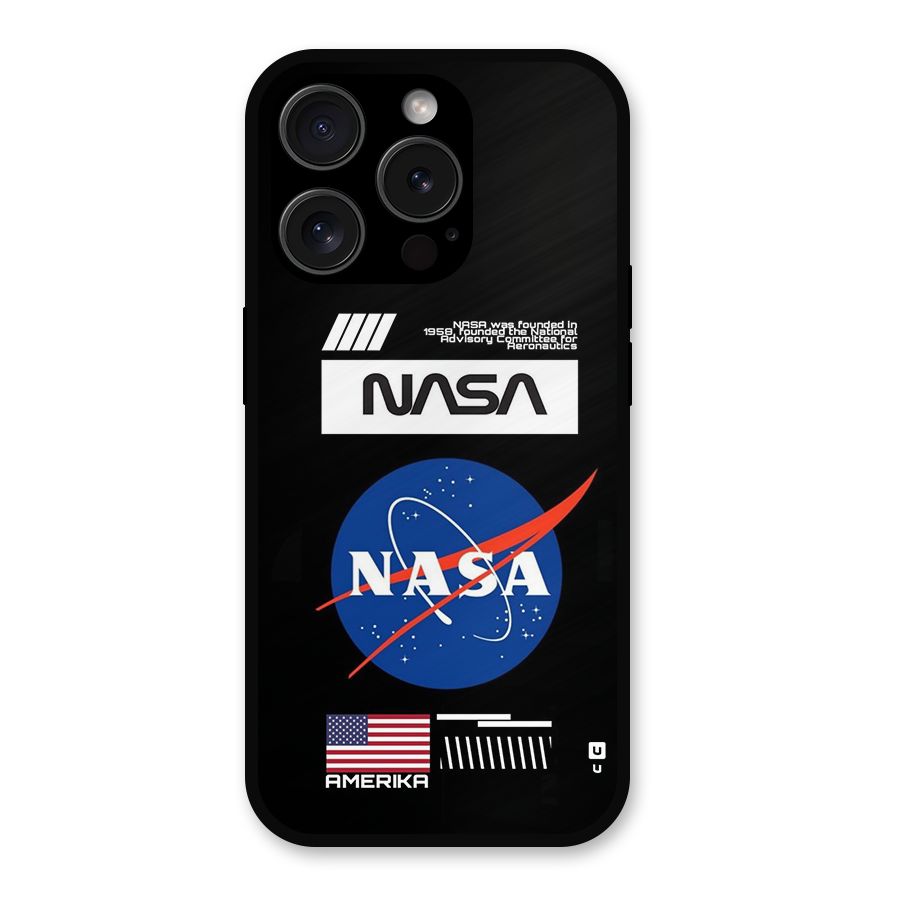 Nasa Zone Metal Back Case for iPhone 15 Pro