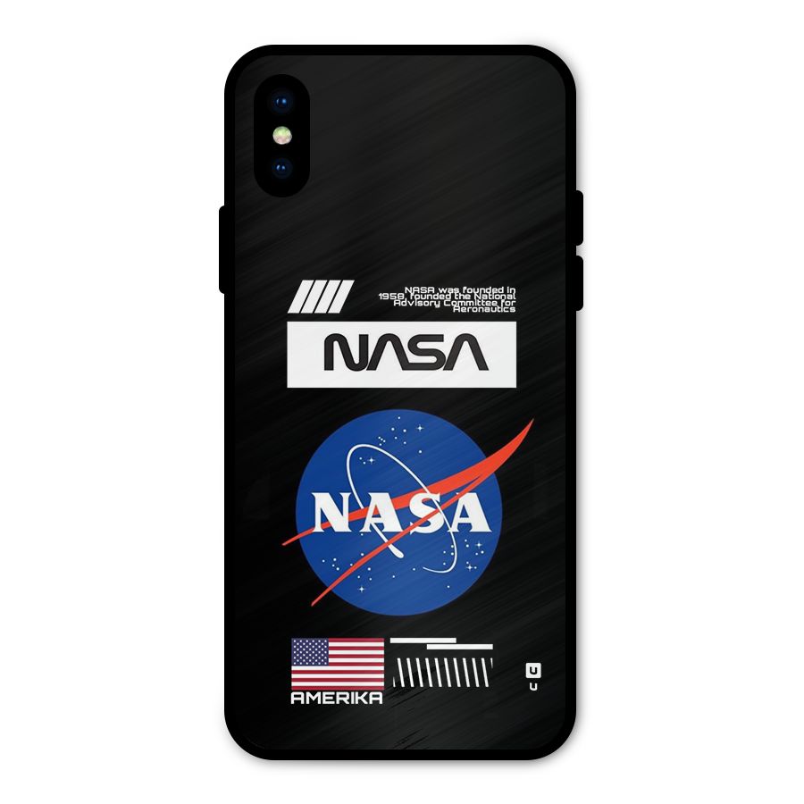 Nasa Zone Metal Back Case for iPhone X