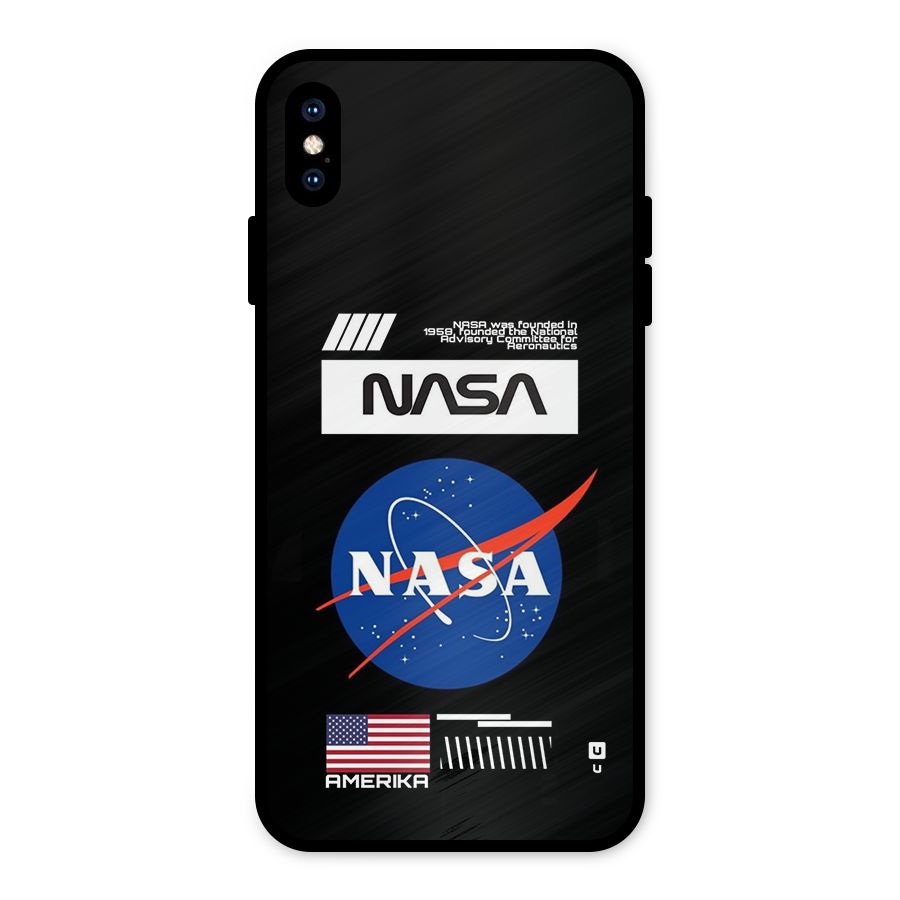 Nasa Zone Metal Back Case for iPhone XS Max