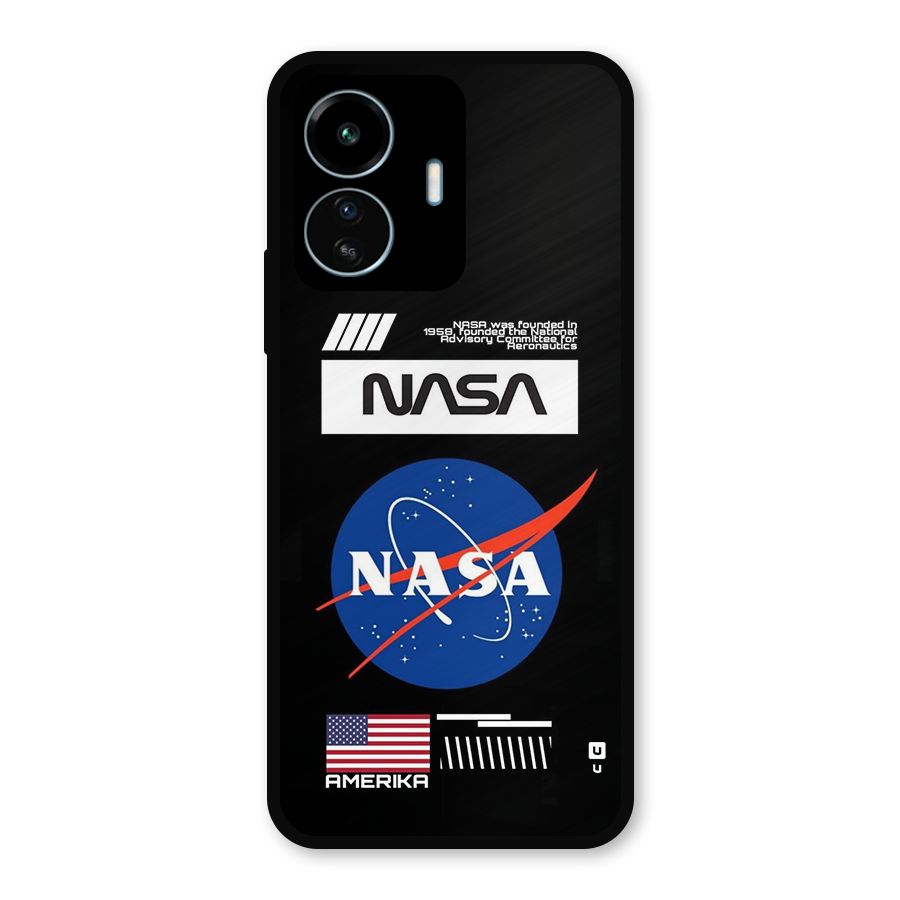Nasa Zone Metal Back Case for vivo iQOO Z6 Lite 5G
