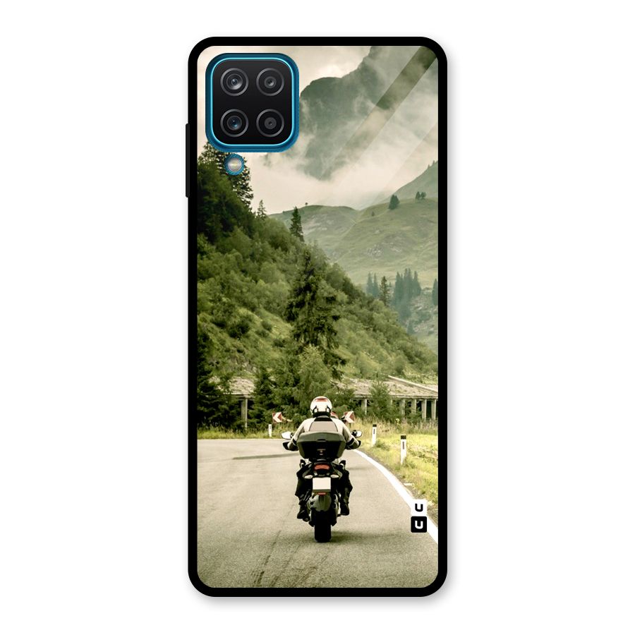 Nature Bike Glass Back Case for Galaxy A12