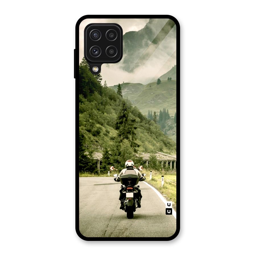 Nature Bike Glass Back Case for Galaxy A22 4G