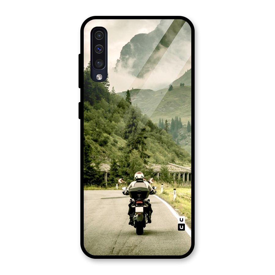 Nature Bike Glass Back Case for Galaxy A30s