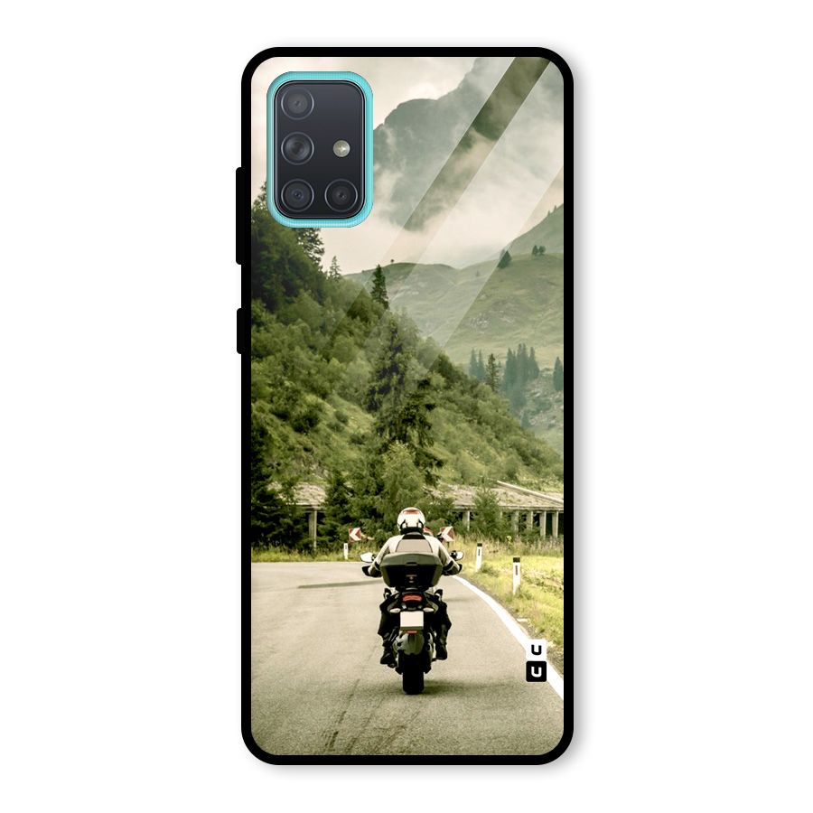 Nature Bike Glass Back Case for Galaxy A71