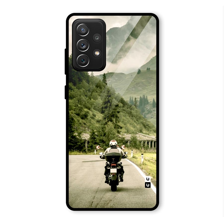 Nature Bike Glass Back Case for Galaxy A72