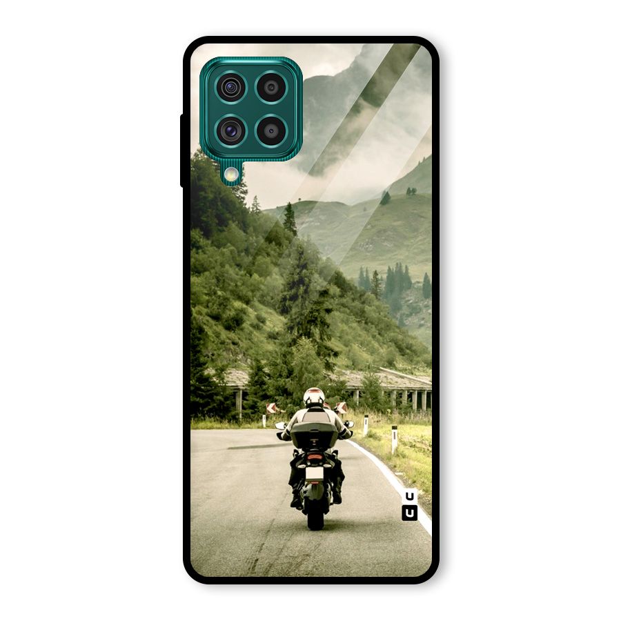Nature Bike Glass Back Case for Galaxy F62