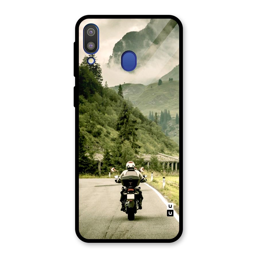 Nature Bike Glass Back Case for Galaxy M20
