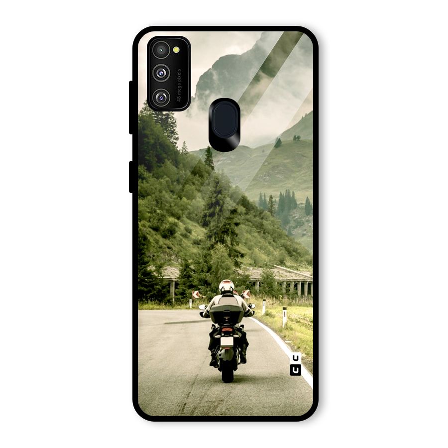 Nature Bike Glass Back Case for Galaxy M30s