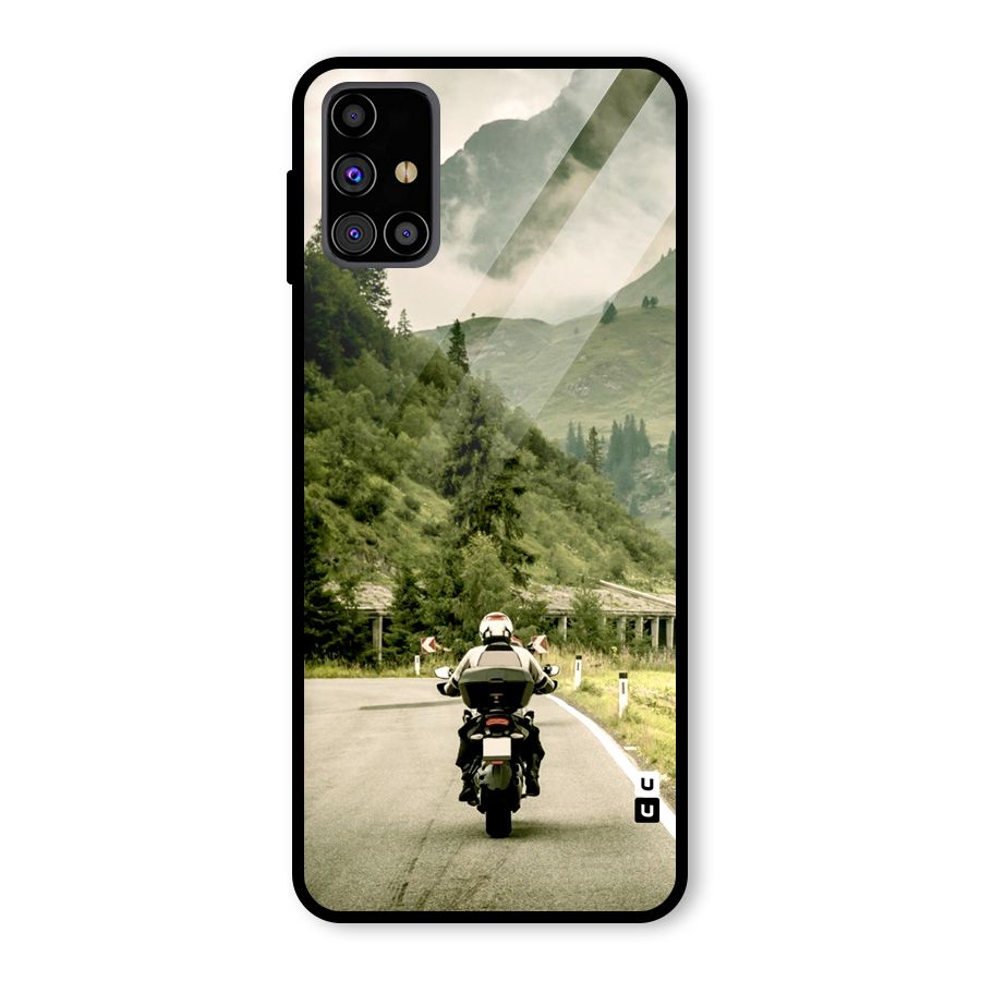 Nature Bike Glass Back Case for Galaxy M31s