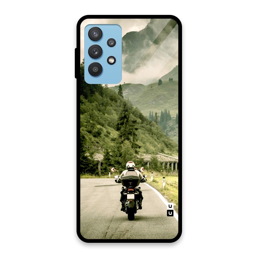 Nature Bike Glass Back Case for Galaxy M32 5G