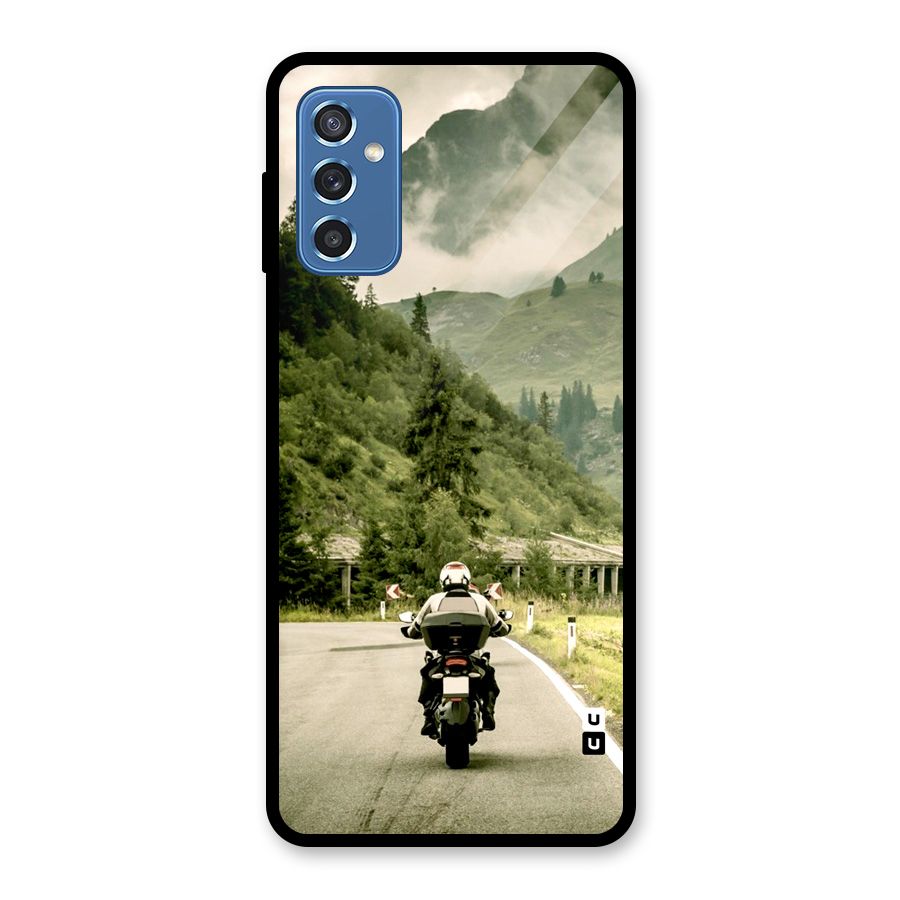 Nature Bike Glass Back Case for Galaxy M52 5G