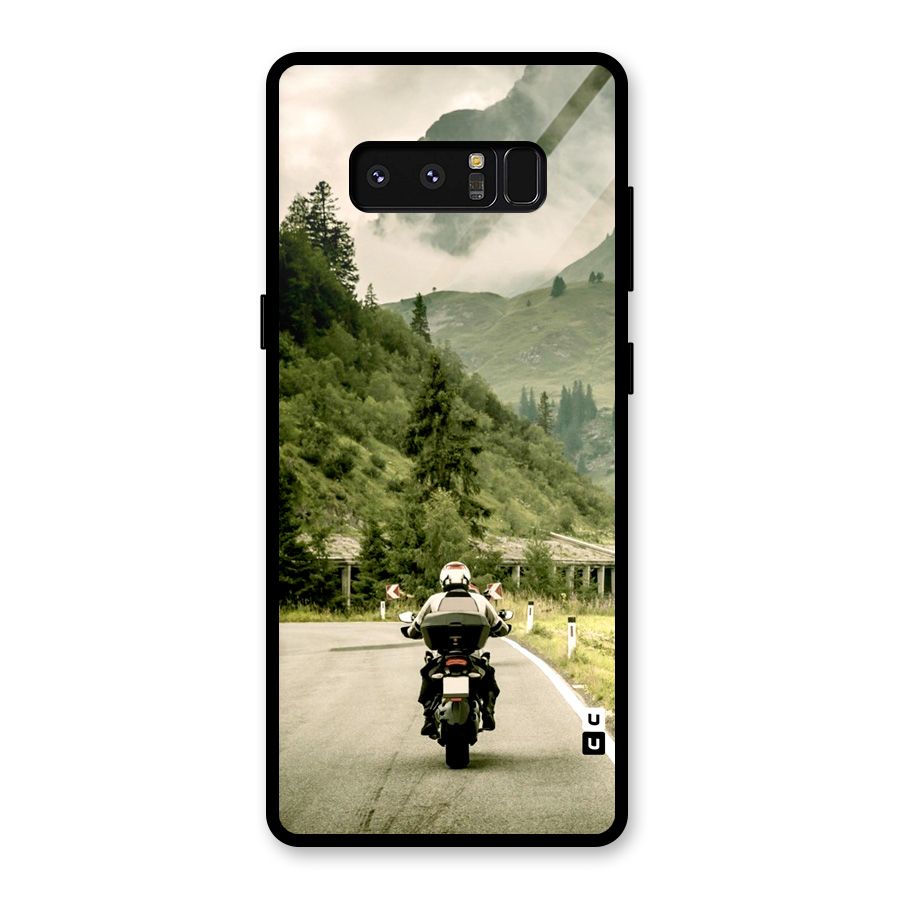 Nature Bike Glass Back Case for Galaxy Note 8