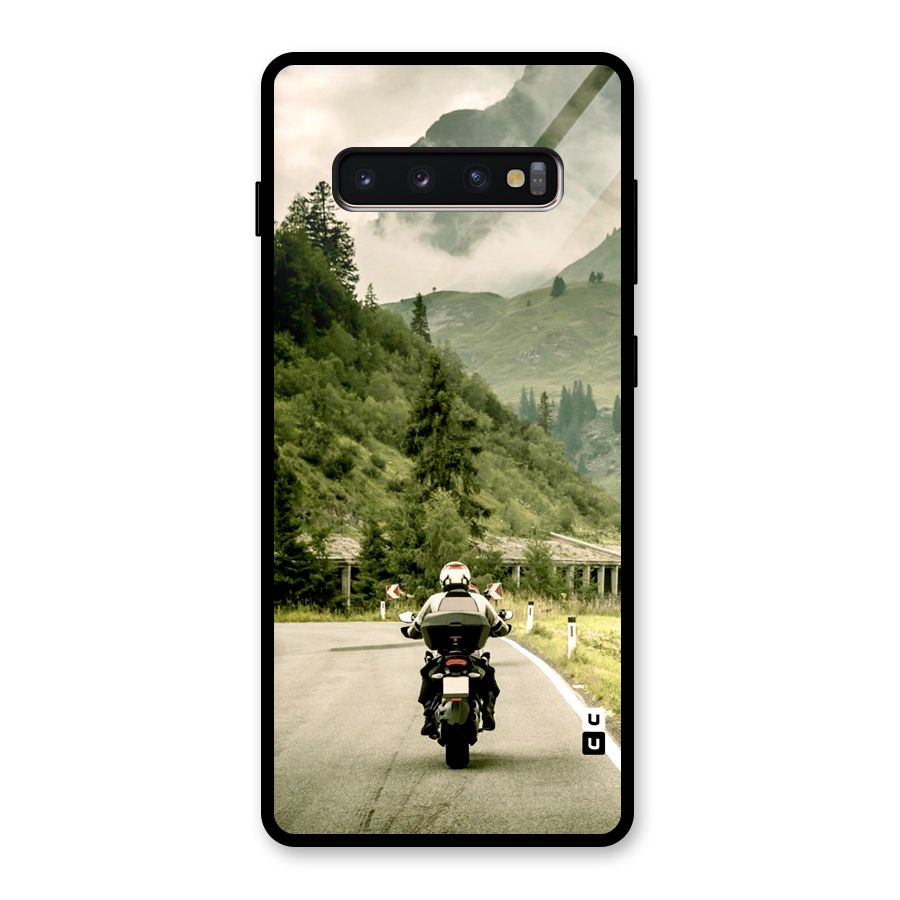 Nature Bike Glass Back Case for Galaxy S10 Plus