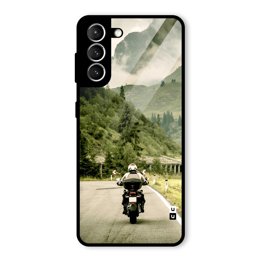 Nature Bike Glass Back Case for Galaxy S21 5G