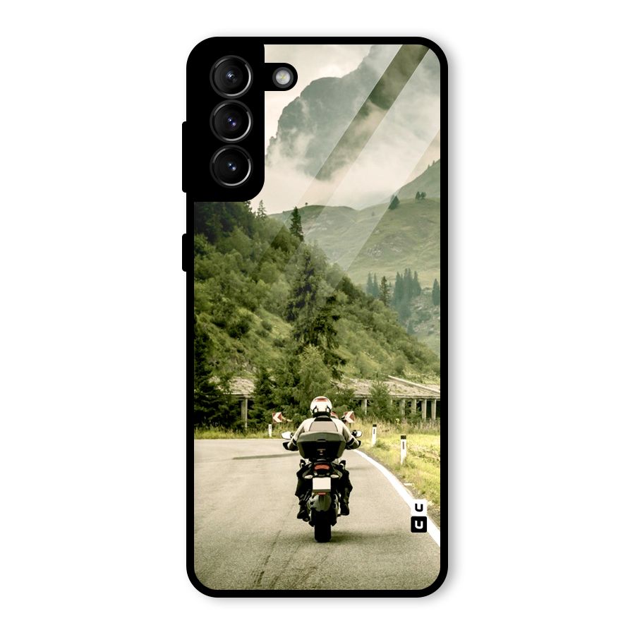 Nature Bike Glass Back Case for Galaxy S21 Plus