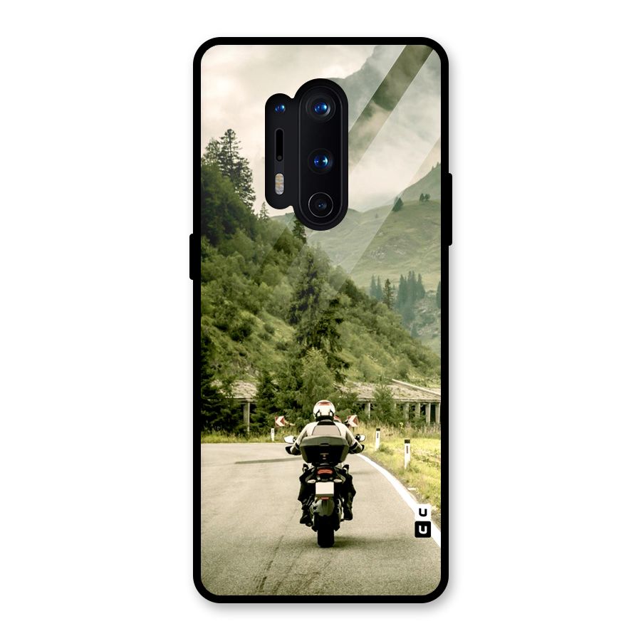 Nature Bike Glass Back Case for OnePlus 8 Pro