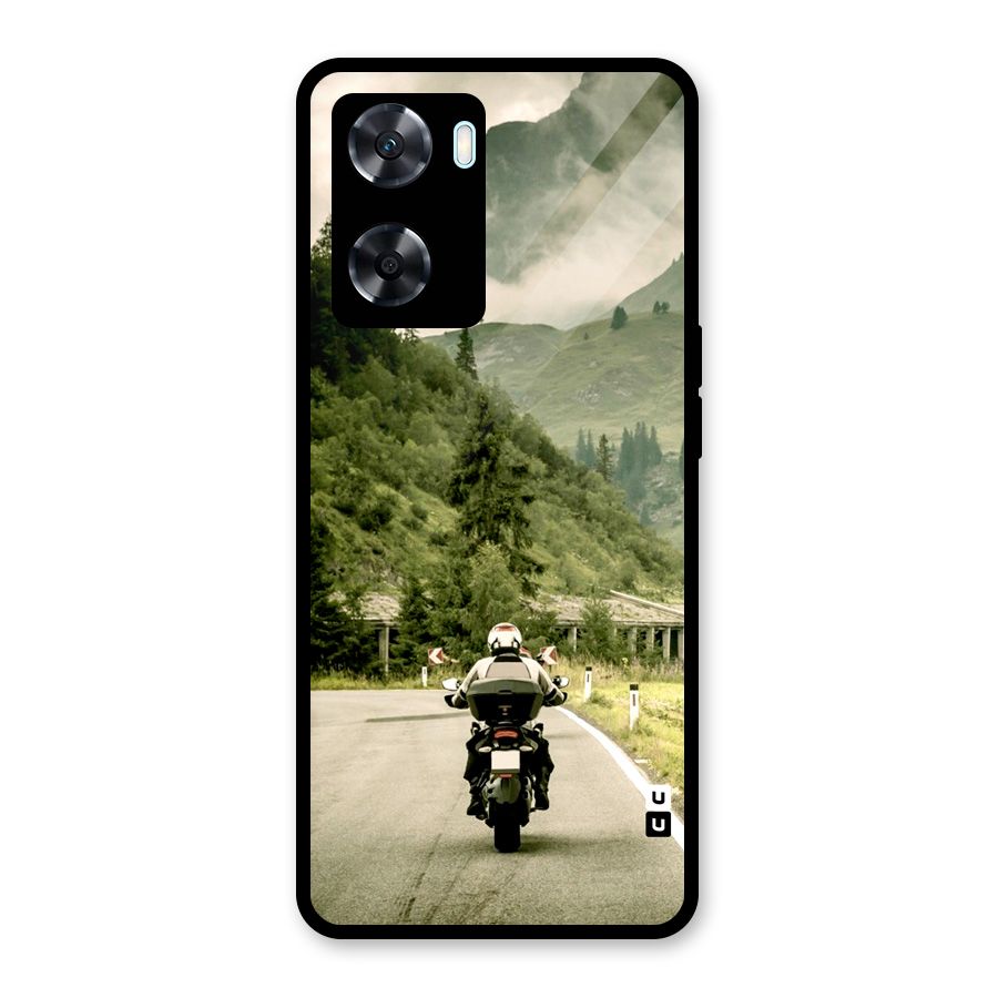 Nature Bike Glass Back Case for Oppo A77