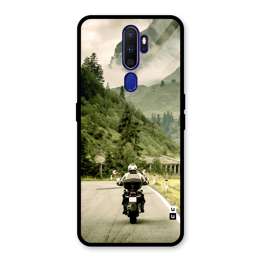 Nature Bike Glass Back Case for Oppo A9 (2020)