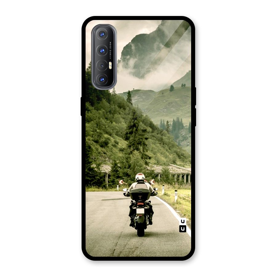 Nature Bike Glass Back Case for Oppo Reno3 Pro