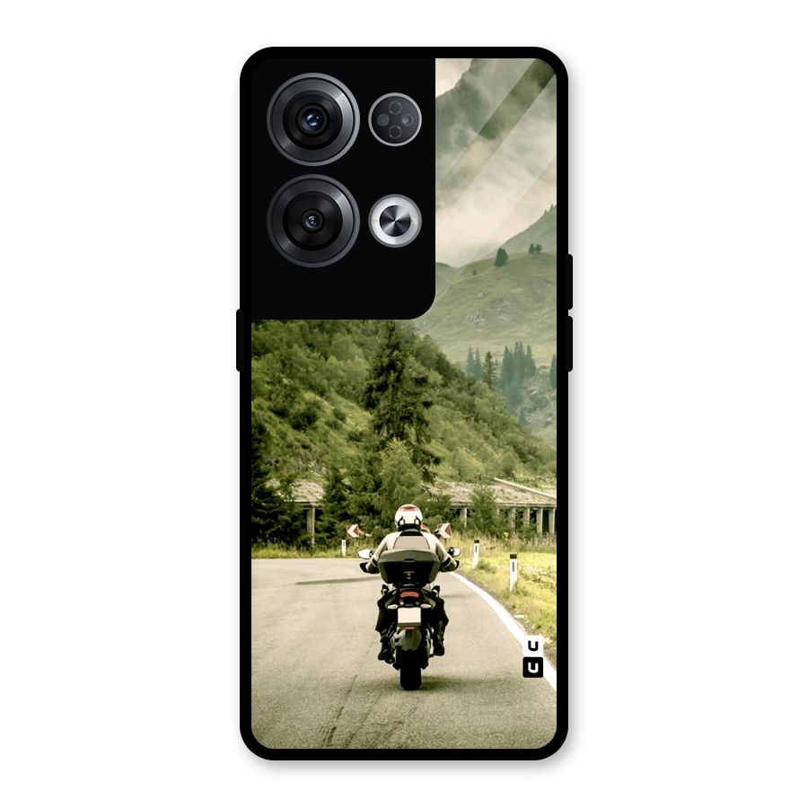 Nature Bike Glass Back Case for Oppo Reno8 Pro 5G