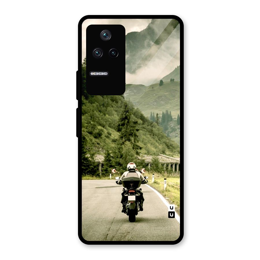 Nature Bike Glass Back Case for Poco F4 5G