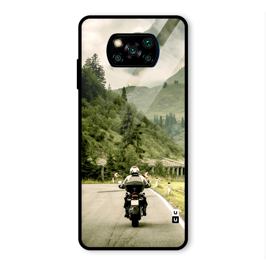Nature Bike Glass Back Case for Poco X3 Pro