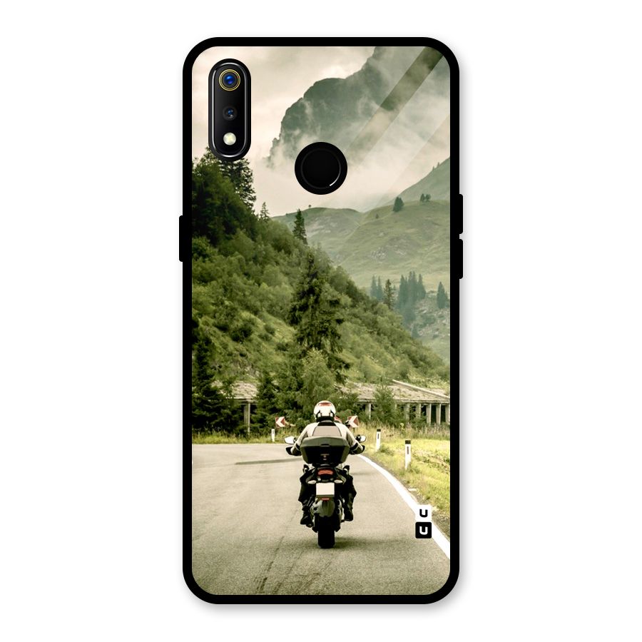 Nature Bike Glass Back Case for Realme 3i