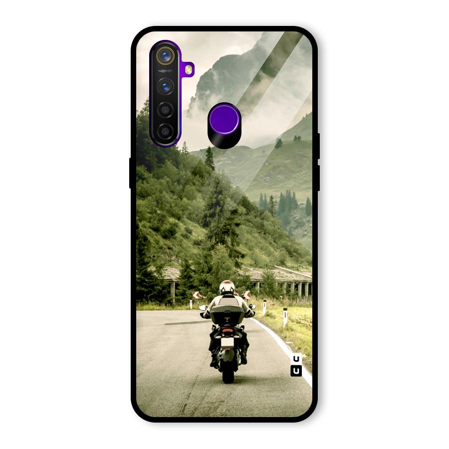 Nature Bike Glass Back Case for Realme 5 Pro