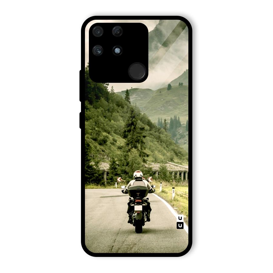 Nature Bike Glass Back Case for Realme Narzo 50A