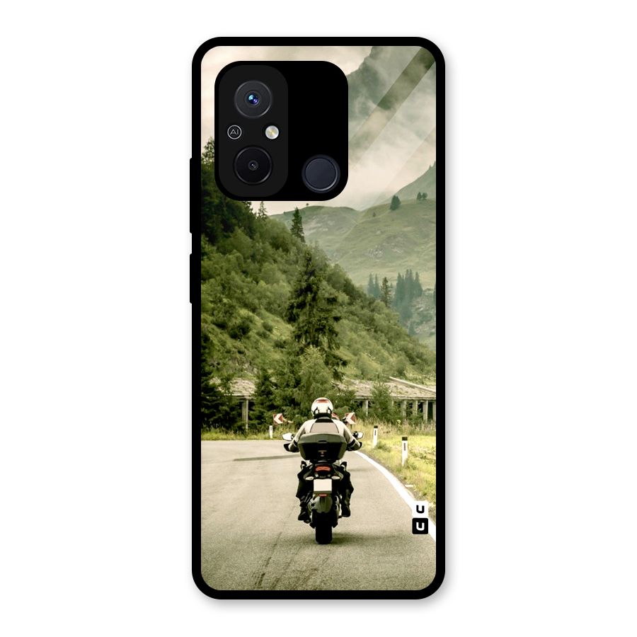 Nature Bike Glass Back Case for Redmi 12C