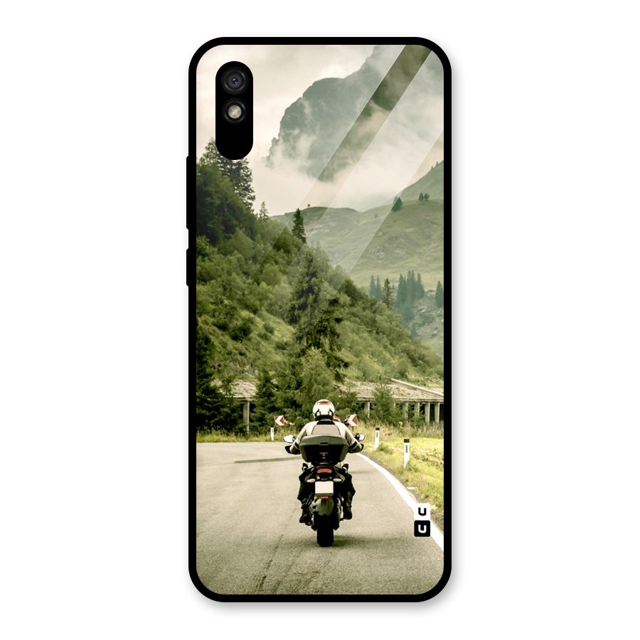 Nature Bike Glass Back Case for Redmi 9A