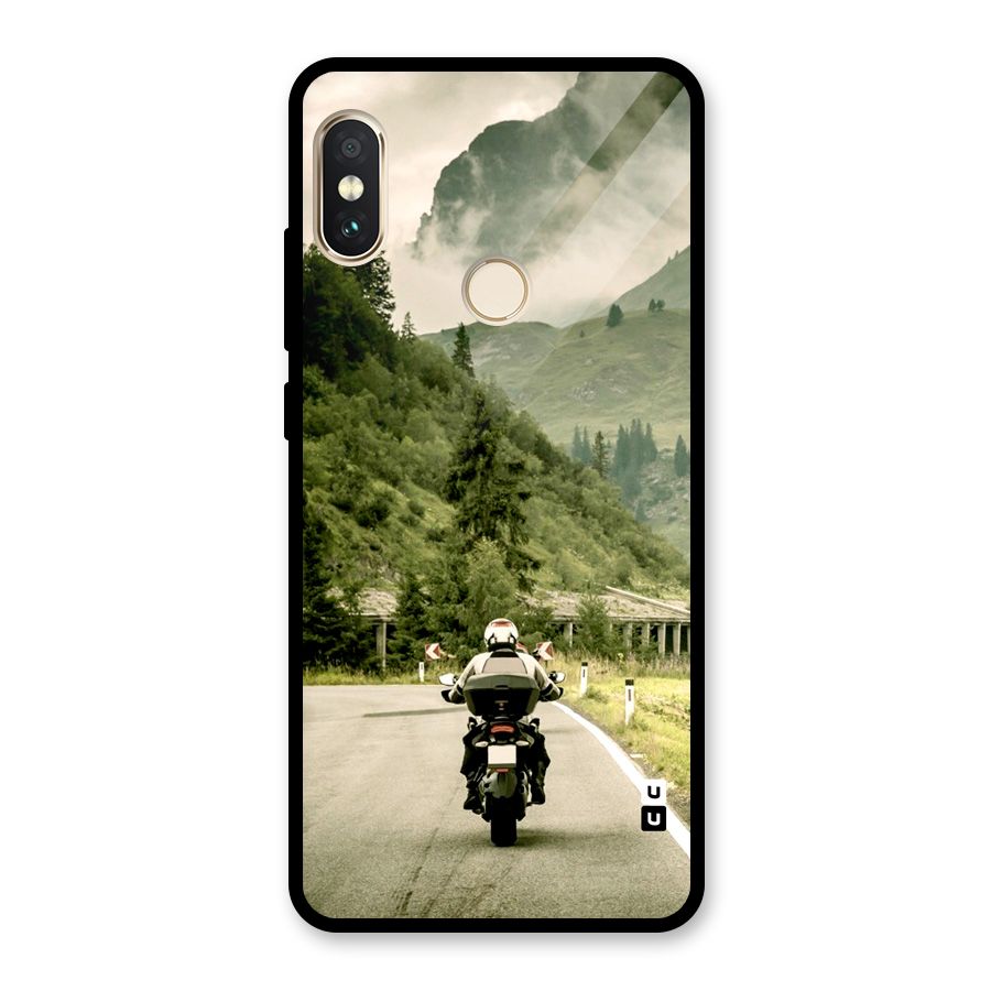 Nature Bike Glass Back Case for Redmi Note 5 Pro