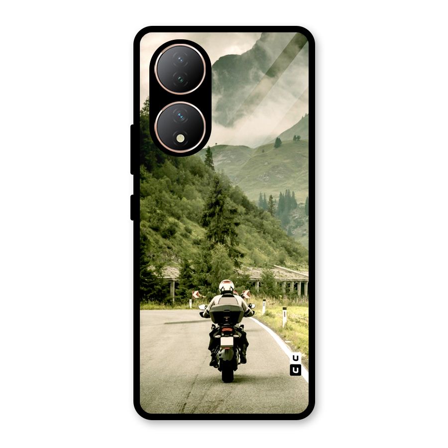 Nature Bike Glass Back Case for Vivo T2