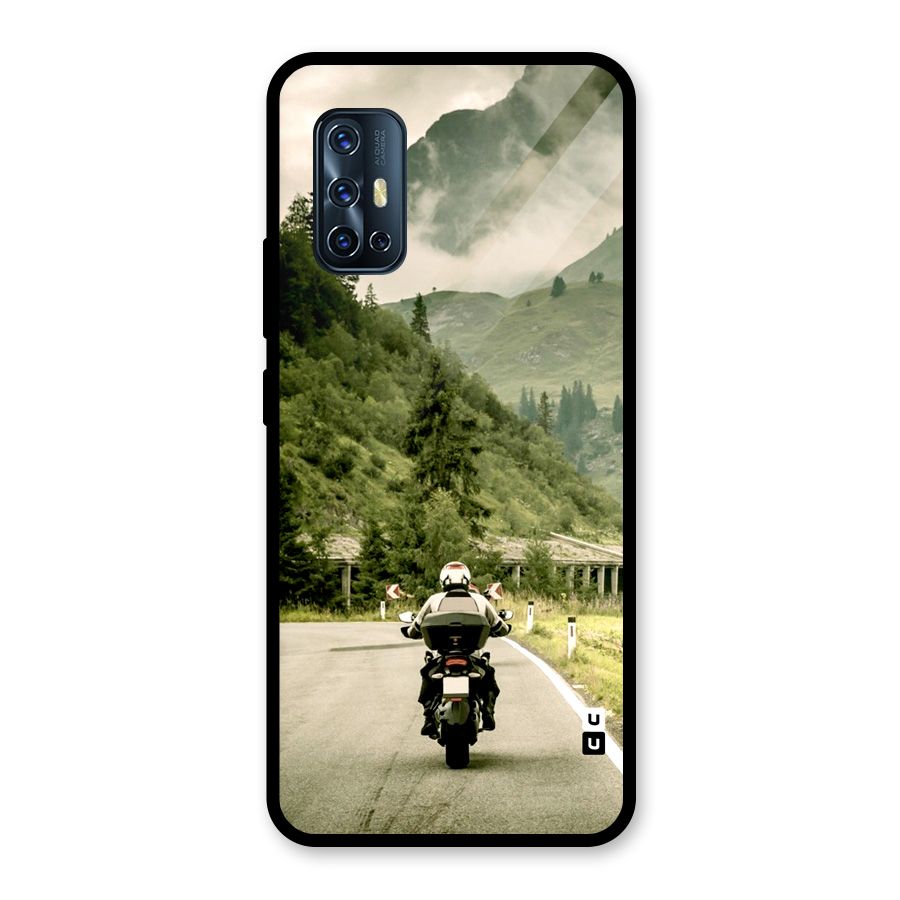 Nature Bike Glass Back Case for Vivo V17