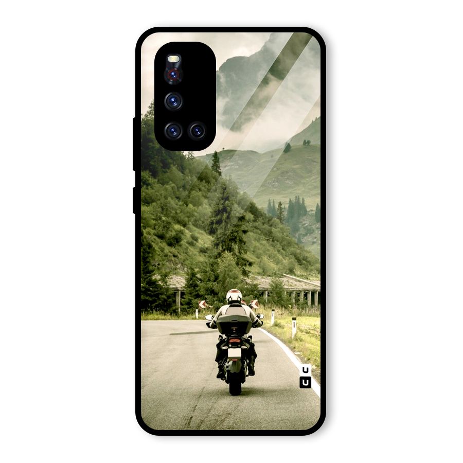 Nature Bike Glass Back Case for Vivo V19