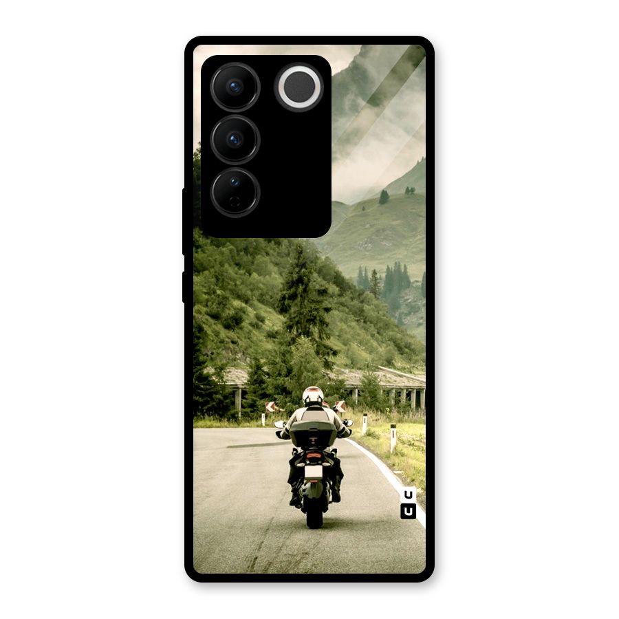 Nature Bike Glass Back Case for Vivo V27 Pro