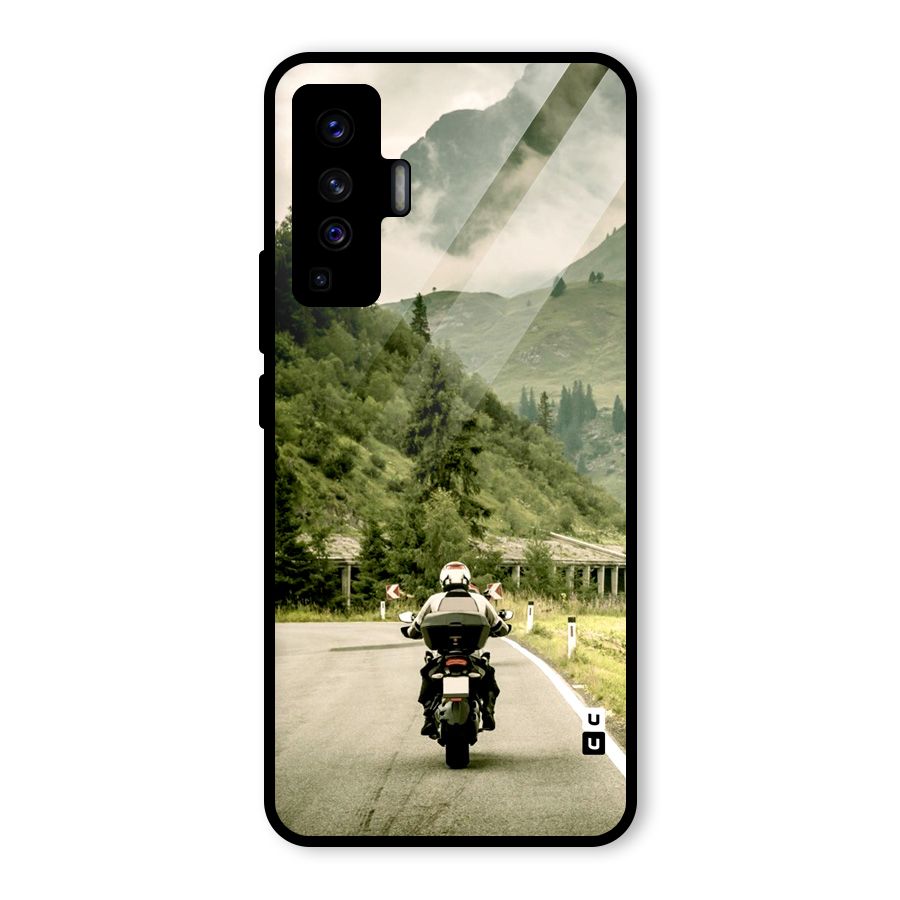 Nature Bike Glass Back Case for Vivo X50