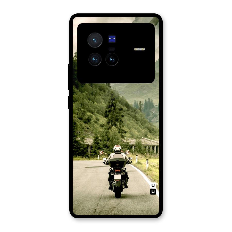 Nature Bike Glass Back Case for Vivo X80