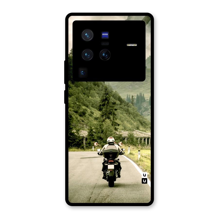 Nature Bike Glass Back Case for Vivo X80 Pro