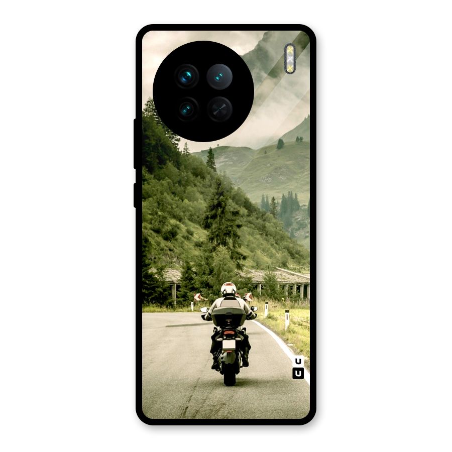 Nature Bike Glass Back Case for Vivo X90