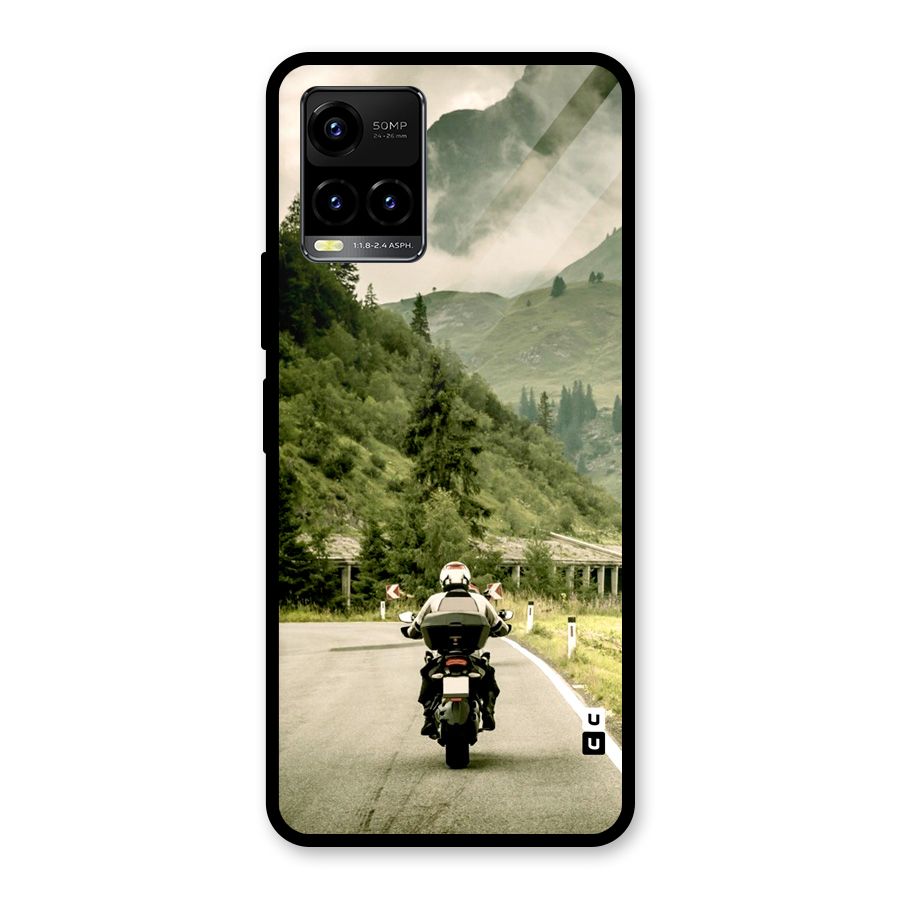 Nature Bike Glass Back Case for Vivo Y21T
