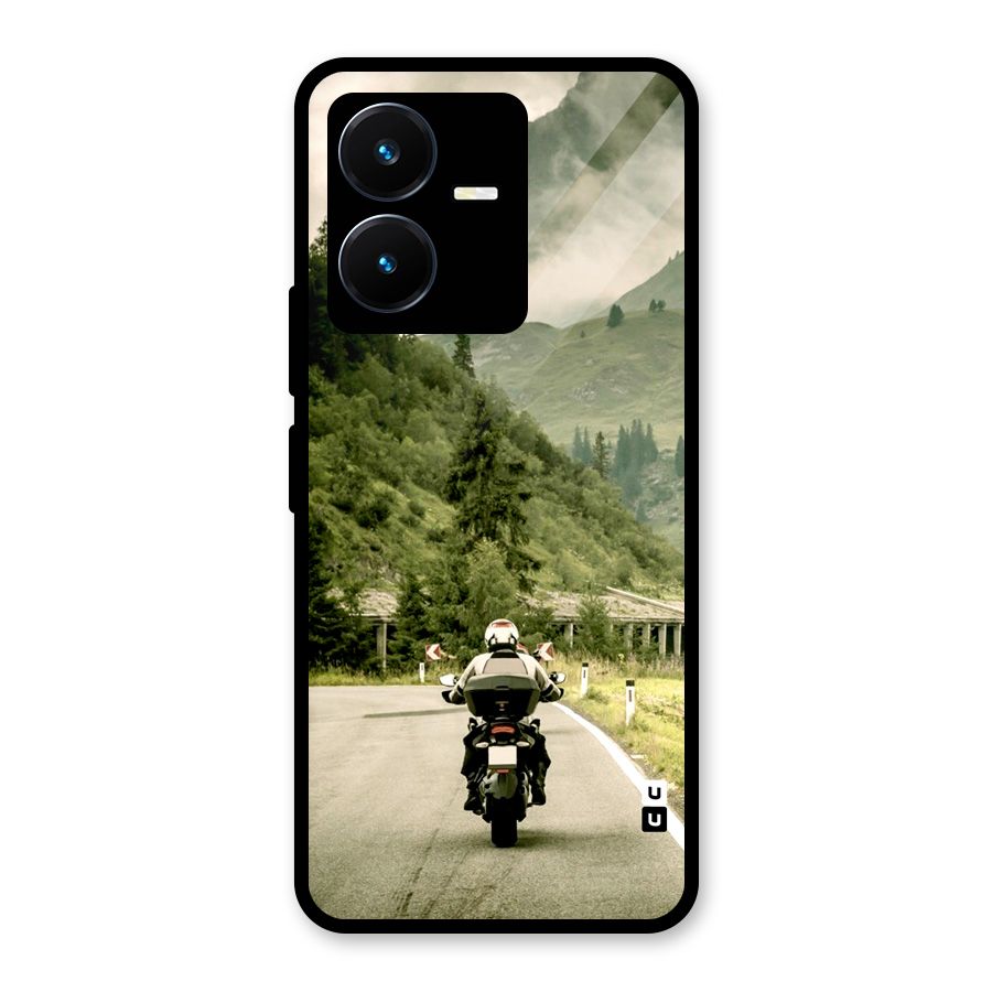 Nature Bike Glass Back Case for Vivo Y22