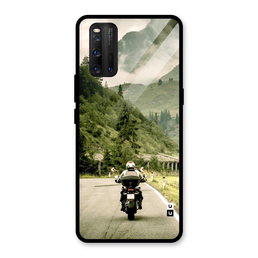 Nature Bike Glass Back Case for Vivo iQOO 3