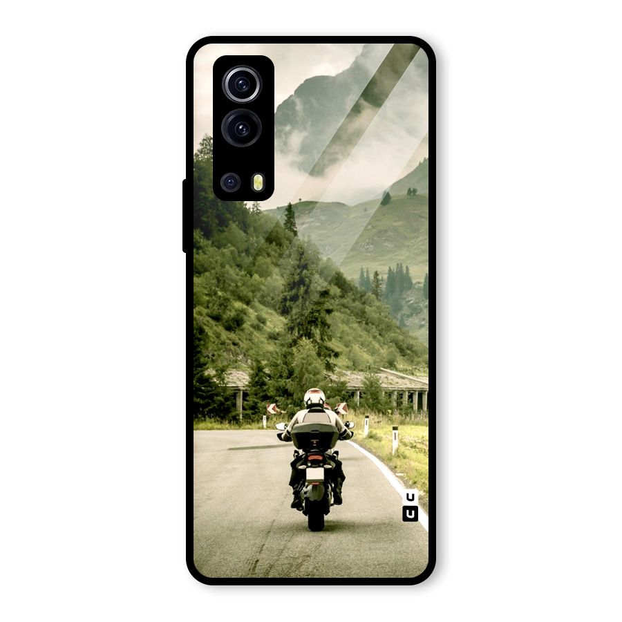 Nature Bike Glass Back Case for Vivo iQOO Z3